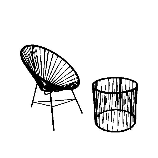 Producto - Juego de jardín (1 Silla Pomona + Mesa)