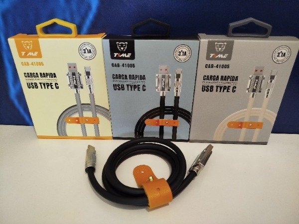 Producto - CB114 CABLE ALTA CALIDAD TIPO C PUNTA METALICA FLEXIBLE TIME