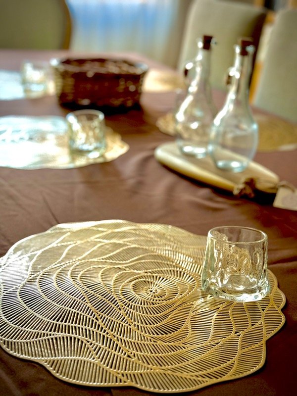 Producto - Individual Dorado Flor
