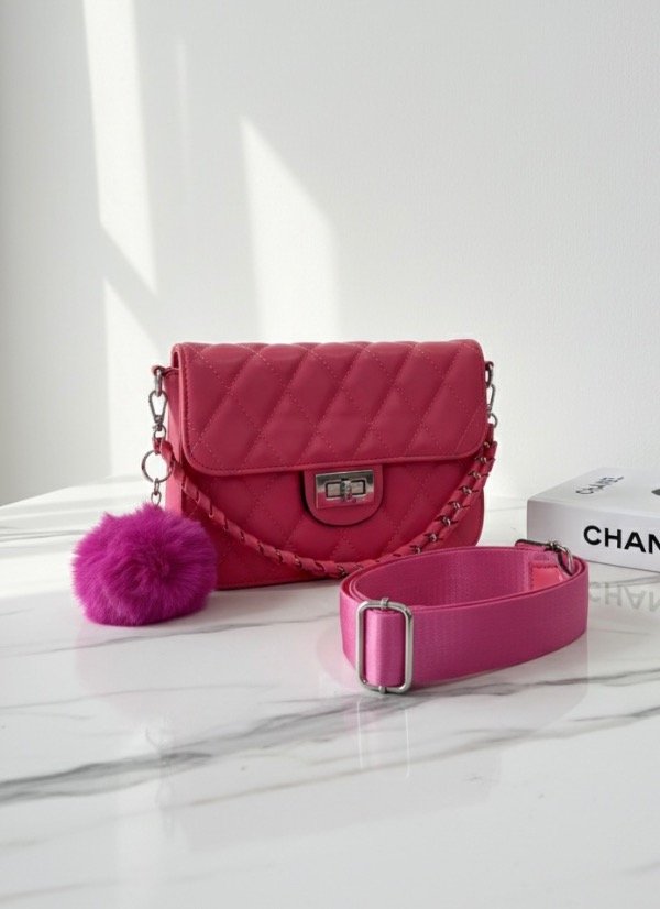 Producto - Cartera Nápoles -  Estilo Chanel -  Fucsia