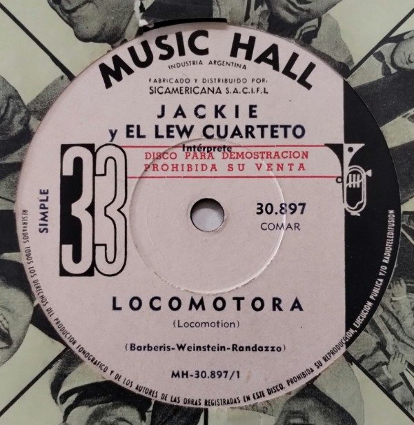 Producto - JACKIE Y EL LEW CUARTETO Locomotora Simple 7 Promo ARG 1967 RnB MOD - 1