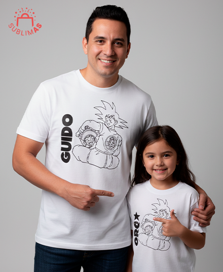 Producto - Combo remera Padre e Hija Dragon ball
