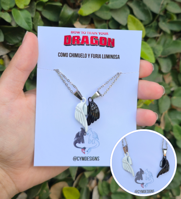 Producto - Collares imantados chimuelo y furia luminosa (como entrenar a tu dragon)