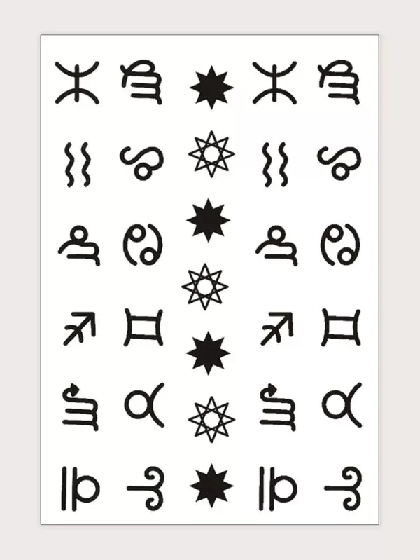 Producto - PLANCHA DE TATTOS ASTROLOGICOS