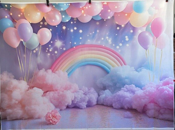 Producto - FONDO ARCOIRIS/GLOBO/NENA 2X150 CON FALLA IMPERCEPTIBLE AR04