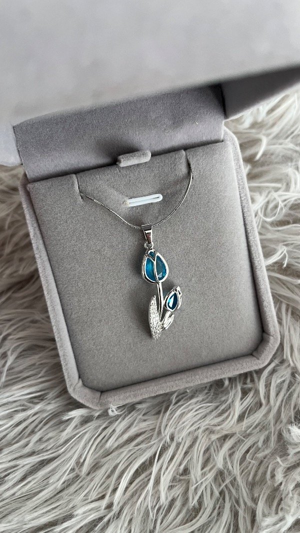 Producto - Collar Tulipán celeste - 1