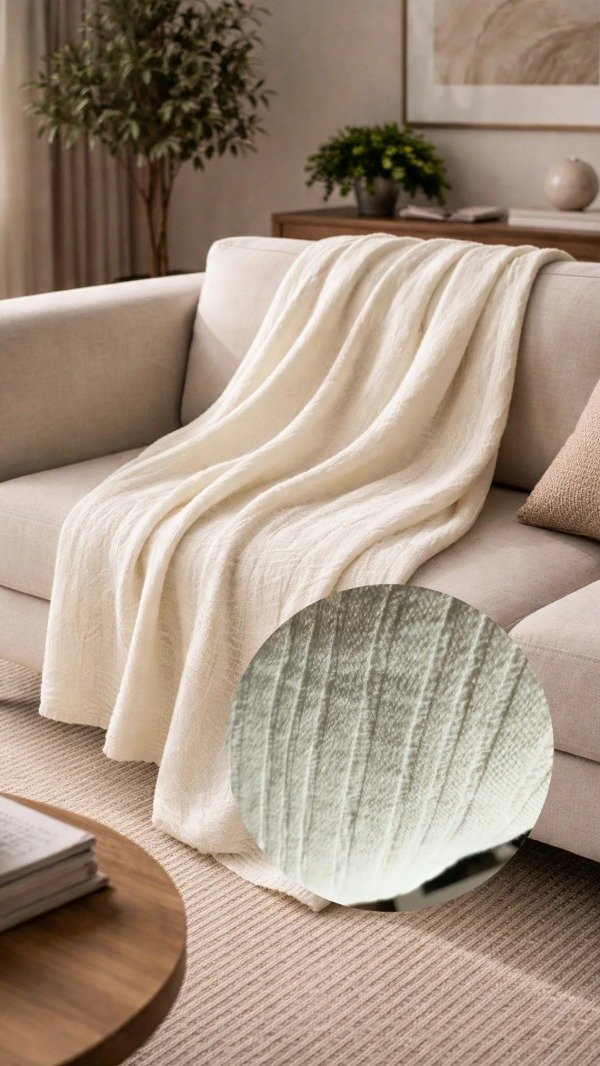 Producto - Manta/Cubre sillón color natural 140 x 280 CM