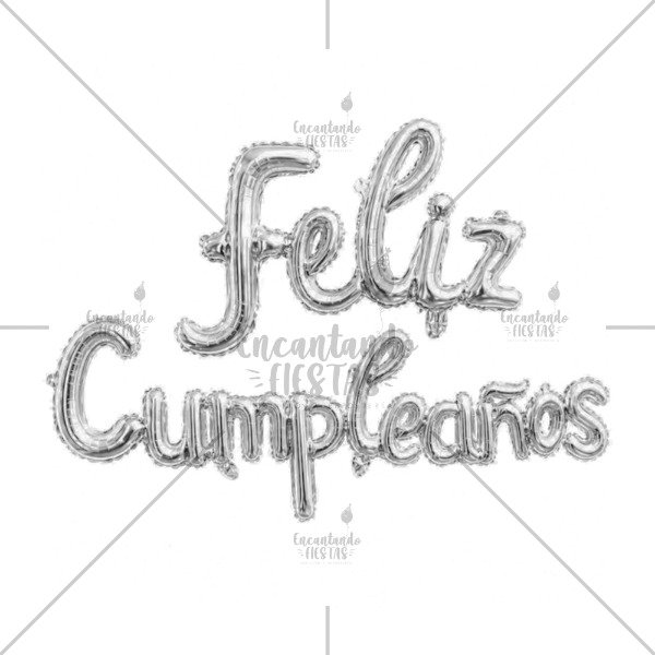 Producto - Globo Frase Feliz Cumpleaños Cursiva