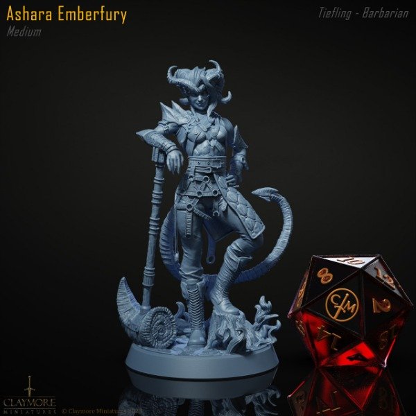 Producto - Ashara, tiefling bárbara