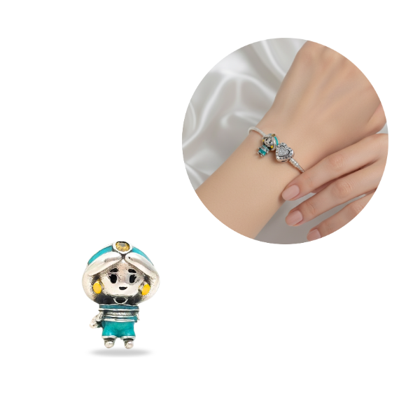 Producto - Dije Charm Princesa Jazmín Disney Plata 925