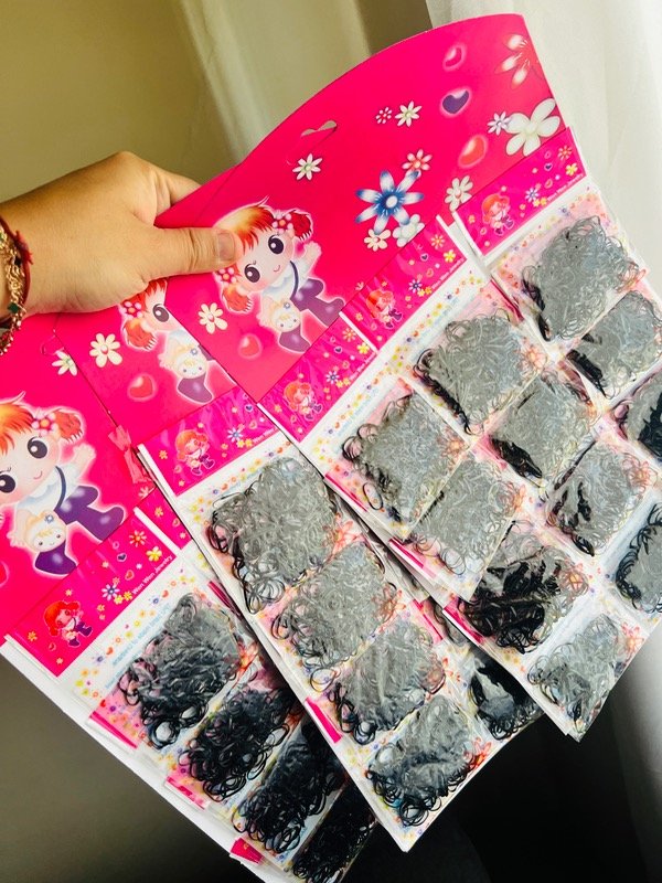 Producto - Gomitas para pelo color negro x 12