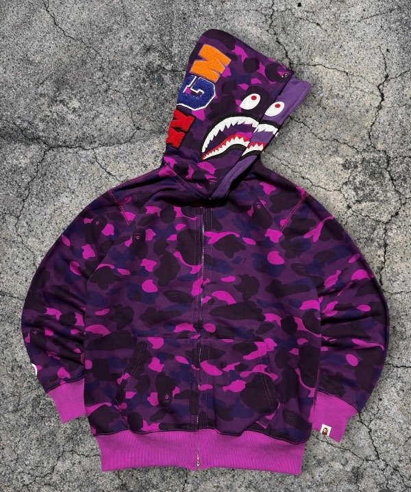 Producto - BAPE SHARK doble capucha Morada - 0