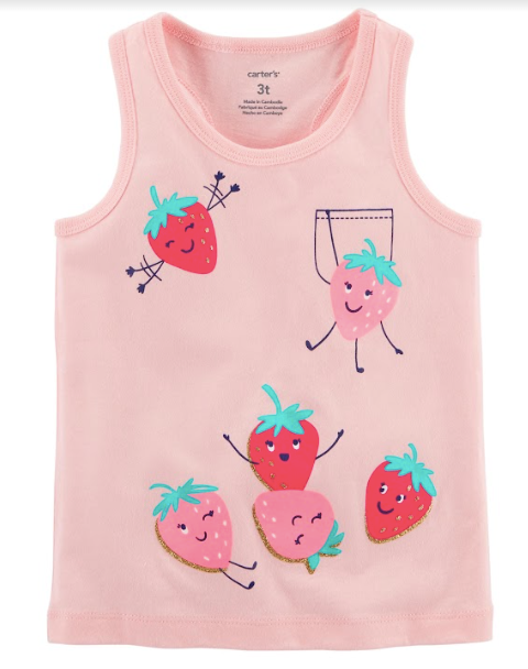 Producto - Musculosa Nena Rosa Frutillas