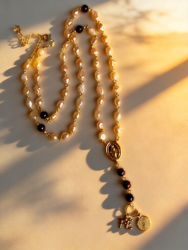 Producto - Rosario Perlas y granate - 9