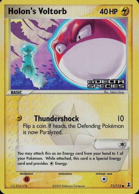 Producto - Holon's Voltorb 071/113 Delta Species - Reverse Holo "Delta Species" Stamp