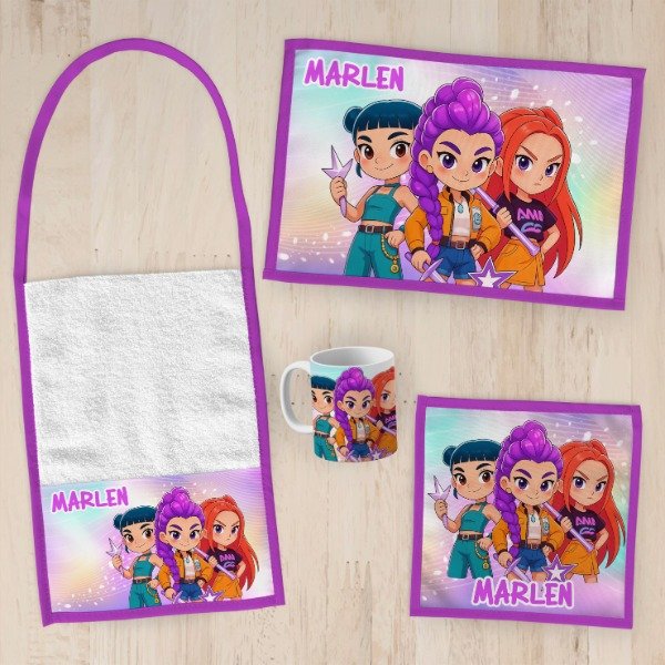 Producto - Set de jardín Guerreras KPOP Demon Hunters Huntrix 2