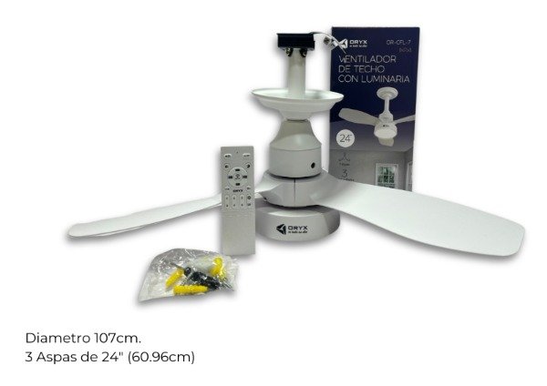 Producto - VENTILADOR DE TECHO C/LUZ ORYX