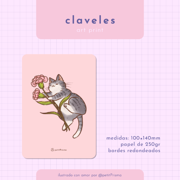 Producto - Art Print "Claveles"