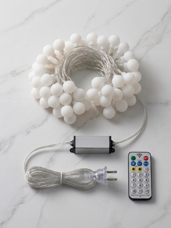 Producto - 13620 Guirnalda 136 Luces Bolita 20mts 220v Exterior Con Control - 1
