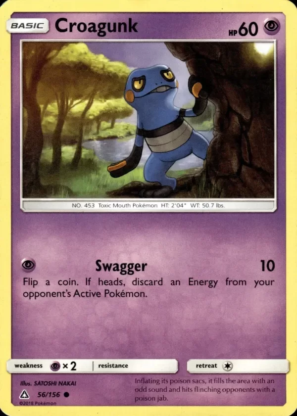 Producto - Croagunk 56/156  Sun and Moon - Ultra Prism