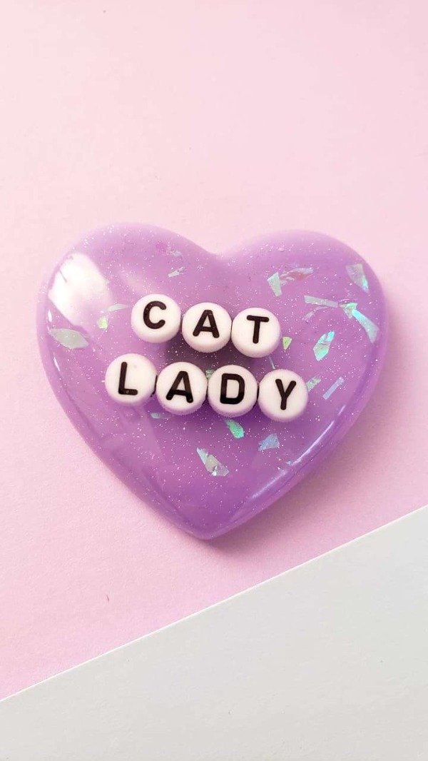 Producto - Iman - Cat Lady (lila)