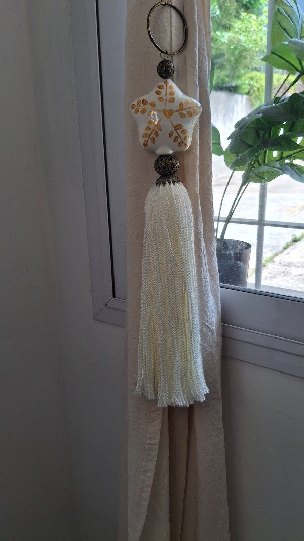 Producto - Borla Ceramica Estrella Dorada