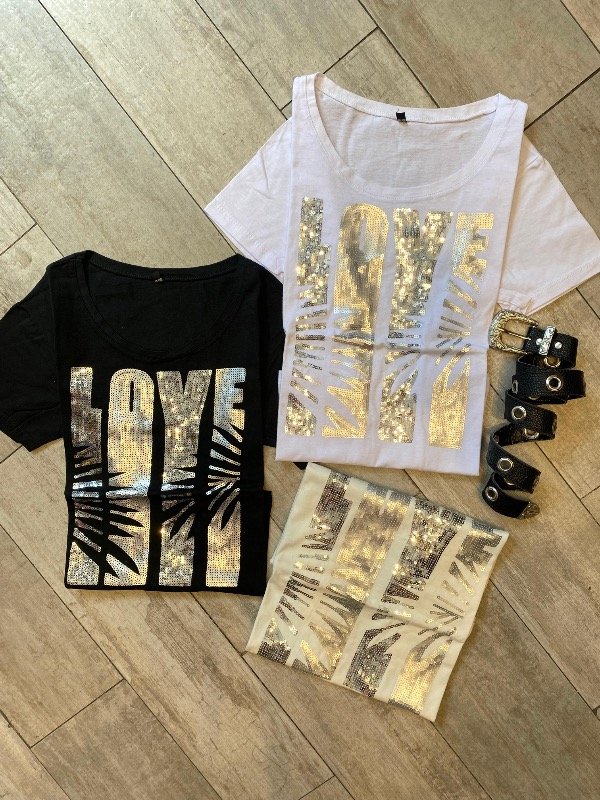 Producto - Remera Bordada Love Silver