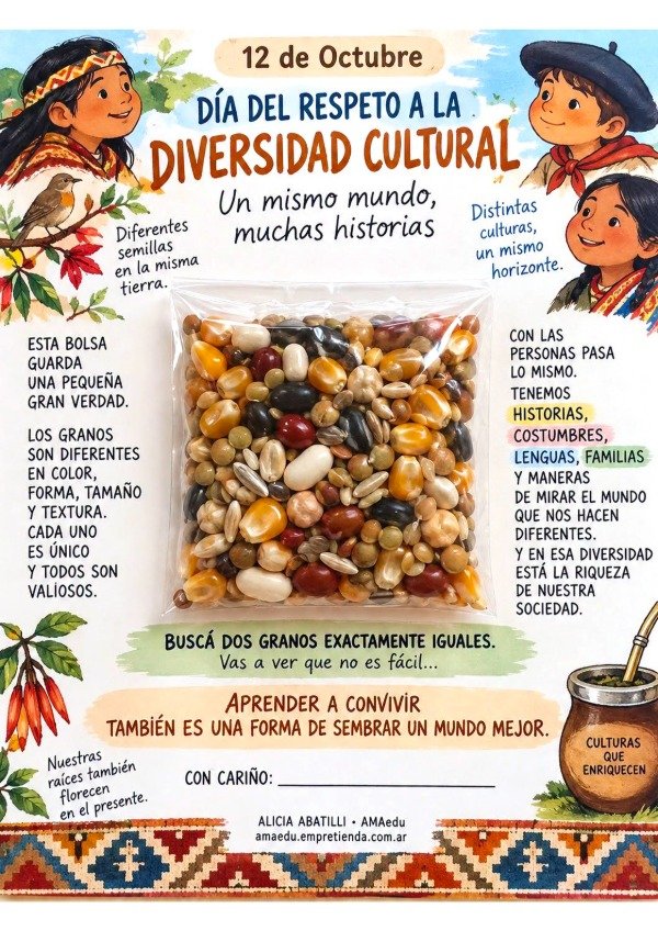 Producto - 12 de Octubre - SEMILLAS DE DIVERSIDAD (Plantillas y Comecocos) - 1