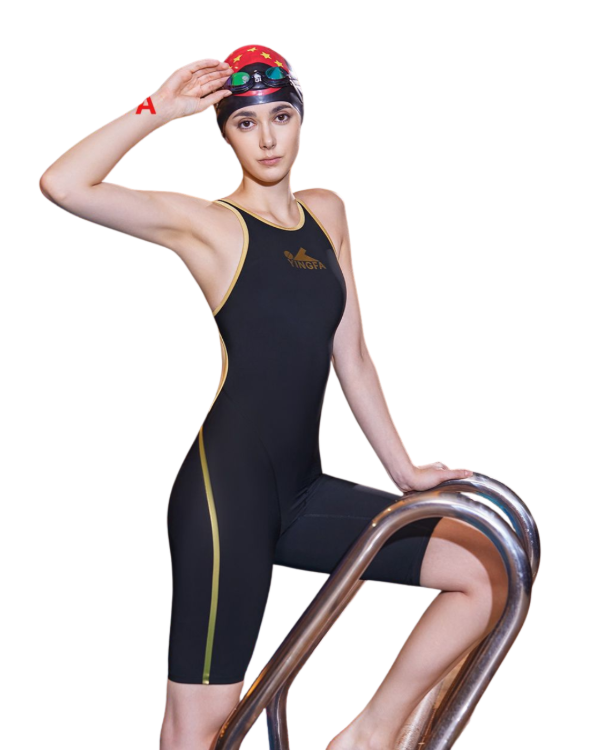Producto - Traje de Baño de Competición Goldswim Negro Niña/Mujer FINA - 7