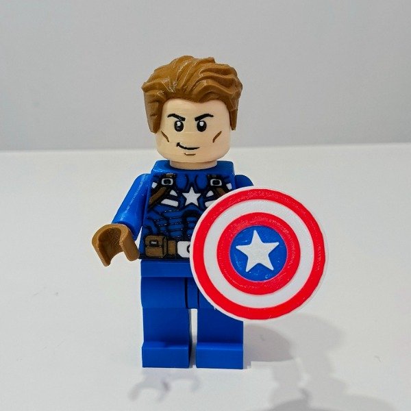 Producto - Lego Captain America 3D - Capitán América en Estilo Lego - Figura Coleccionable