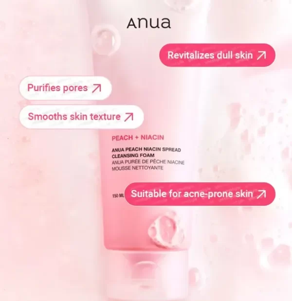Producto - Anua Peach Niacin Spread Cleansing Foam 150ml - 4