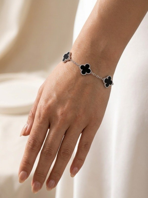 Producto - Pulsera Van Plata Negro - 1