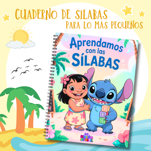 Producto - Cuaderno "Aprendamos Con Las Sílabas" - Temática Lilo y Stitch