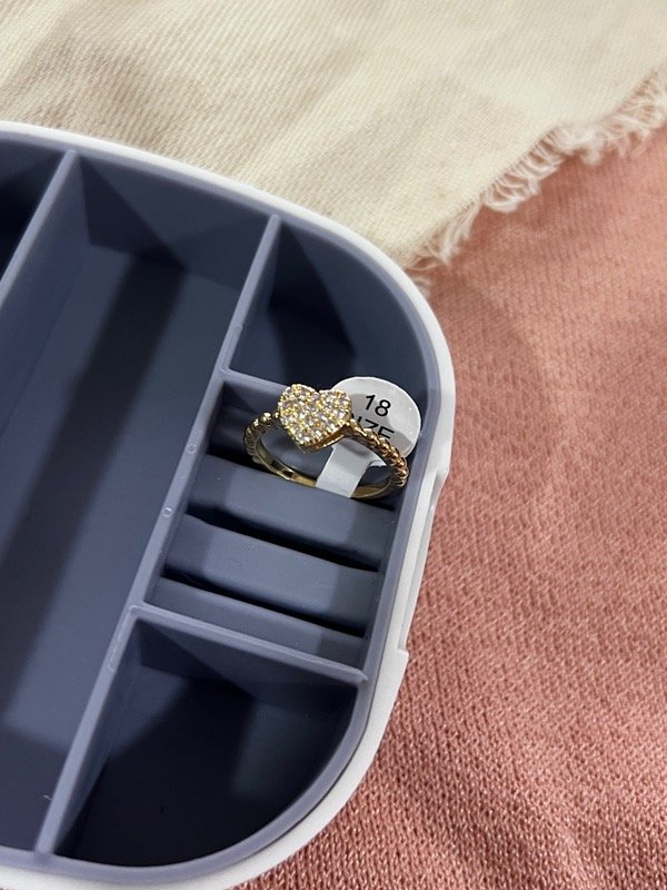 Producto - anillo corazón brillo
