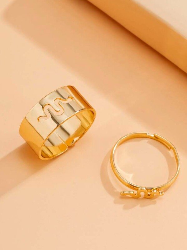 Producto - Par De Anillos Serpiente Para Compartir