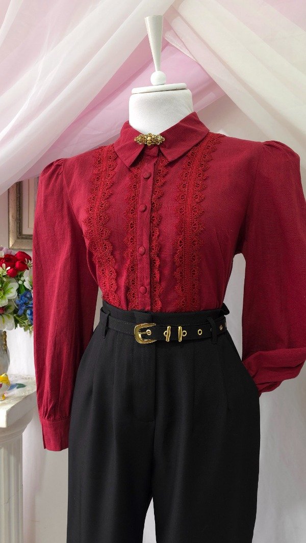 Producto - Camisa Romina Bordo! IMPORTADA NUEVA