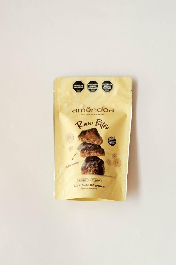 Producto - Snack RAW BITES sabor BANANA SIN TACC x 120g AMENDOA