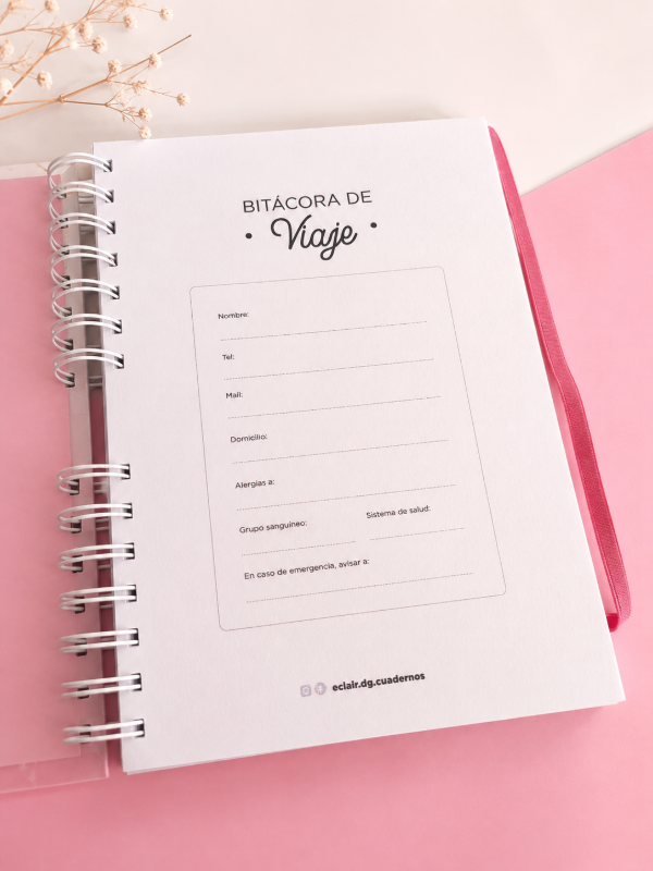 Producto - Cuaderno de viajes Planisferio rosa - 1