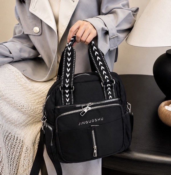 Producto - MOCHILA TELA DE AVIÓN - NEGRO