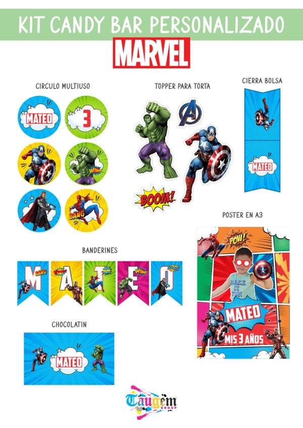 Producto - KIT IMPRIMIBLE - MARVEL