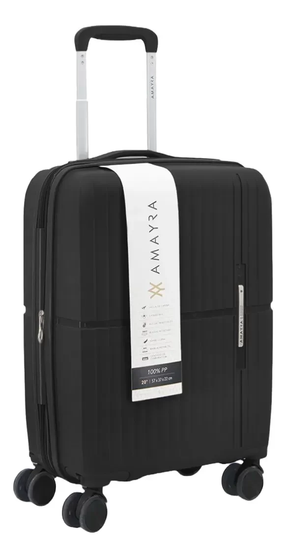 Producto - VALIJA AMAYRA 20 PULGADAS CARRY ON NEGRA