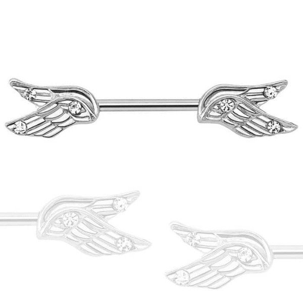 Producto - Piercing Nipple Pezonera Alas Dobles