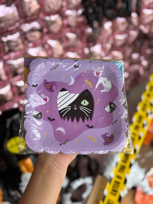 Producto - PLATO CUADRADO HALLOWEEN X8U