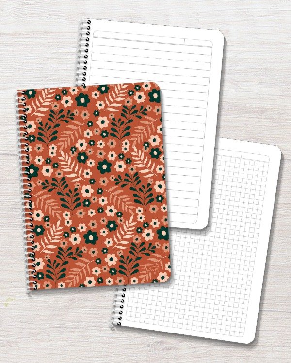 Producto - Cuaderno A5 flex ray/cuadr 60h dis. garden