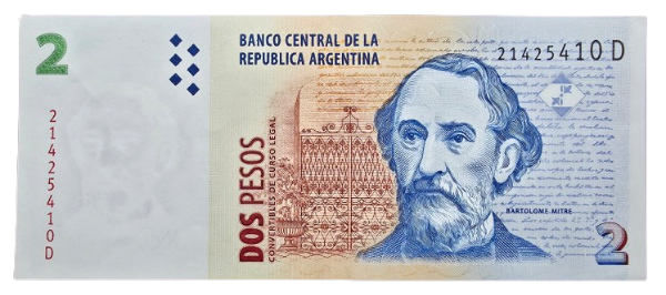 Producto - 2 Pesos Convertibles C/Leyenda (Maccarone - Pascual) XF+