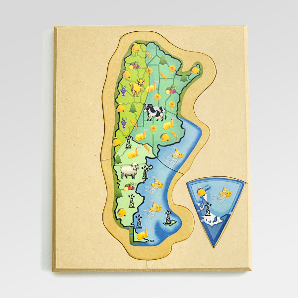 Producto - Rompecabezas de madera en capas ARGENTINA - 20 x 13 cm