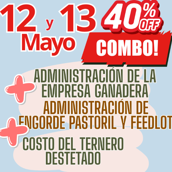 Producto - COMBO 3 CURSOS:Gestión Ganadera + Costo del Ternero + Engorde Pastoril y Feedlot