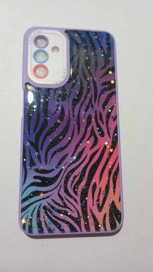 Producto - Funda Rígida Diseño y Glitter Cebra para Samsung A04s
