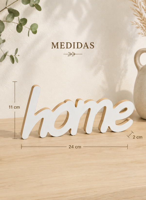 Producto - Palabra decorativa HOME color blanco - 1