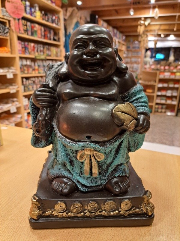Producto - Buda Abundancia con bolsa negro 30 cm